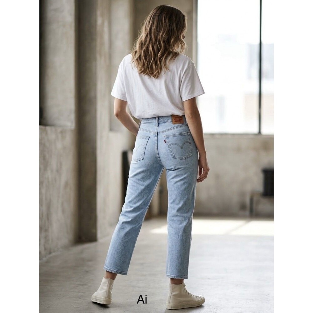 Levi’s Premium Wedgie Straight Big E Women’s Buttonfly HighRise Jeans Size 32